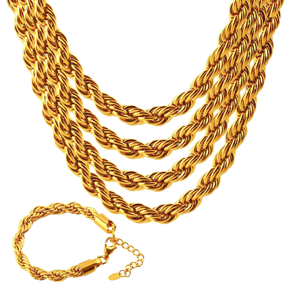 Men's Stainless Steel Hemp Flowers Chain Hip Hop Neutral Titanium Necklace