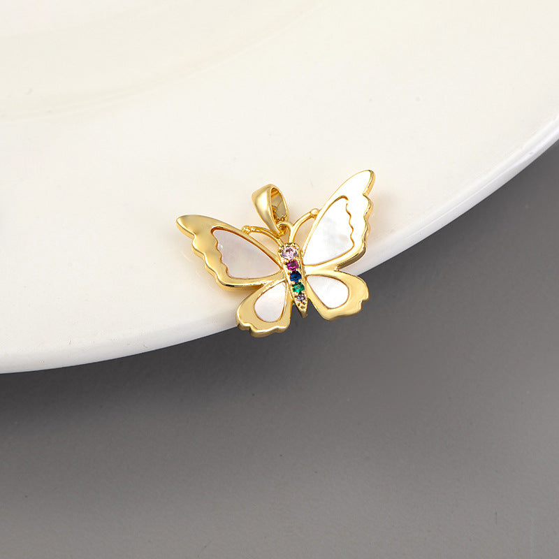 Universal Bow Single Gilded Shell Handmade Pendant