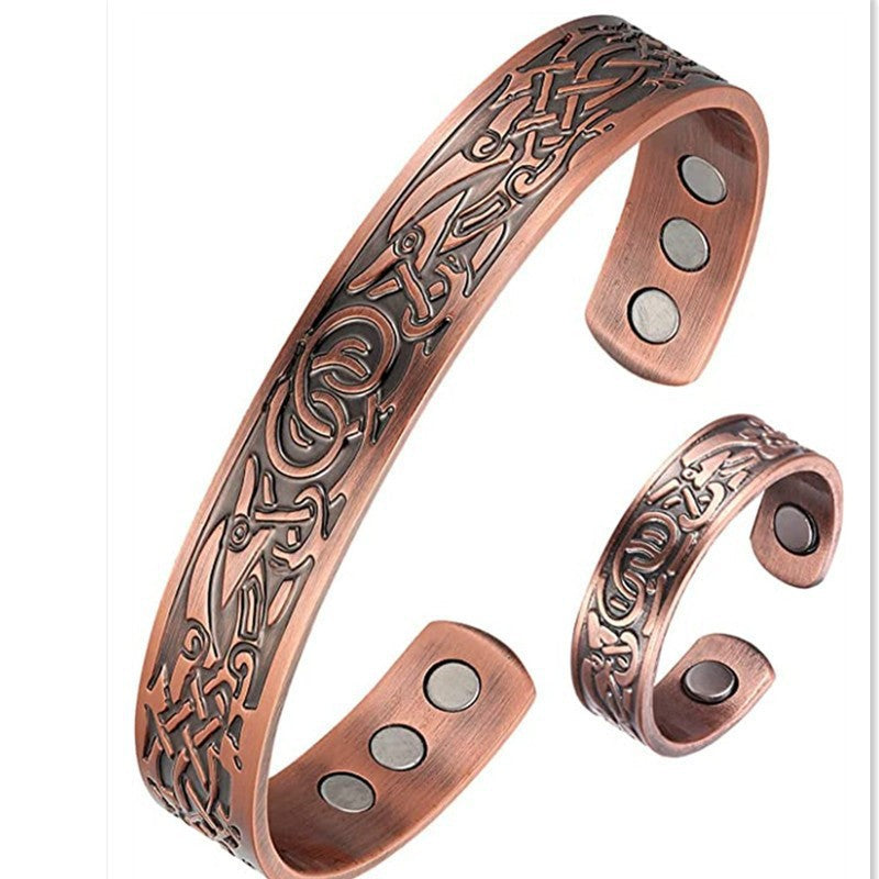 Atmospheric Lucky Tree Magnet Red Copper Health Care Bracelet