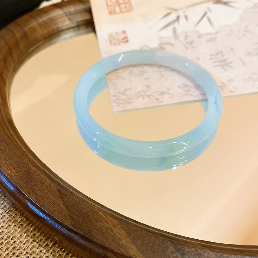 Women's Style Light Luxury Round Chalcedony Blooming Simple Exquisite Fashionable High-grade Bracelets