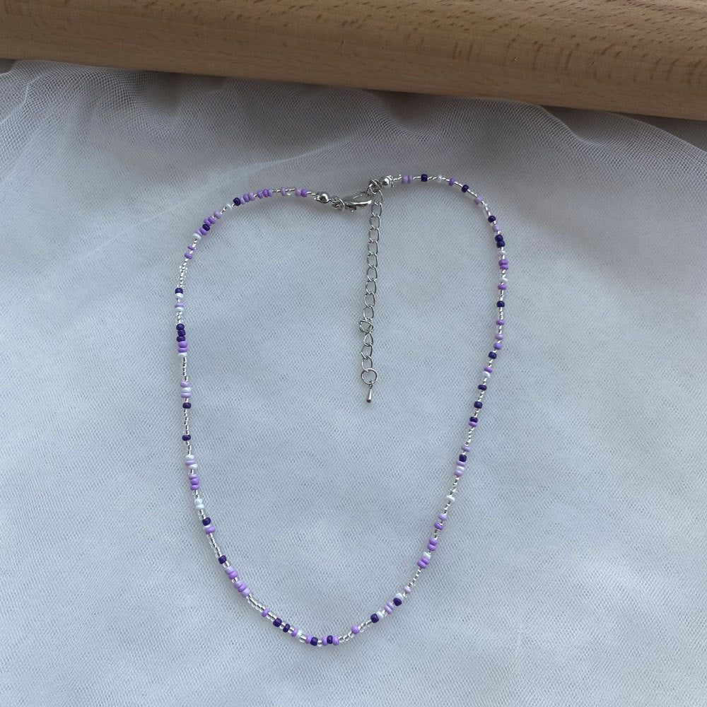 Women's Korean Colorful Beaded Bead Elegant Rainbow Necklaces