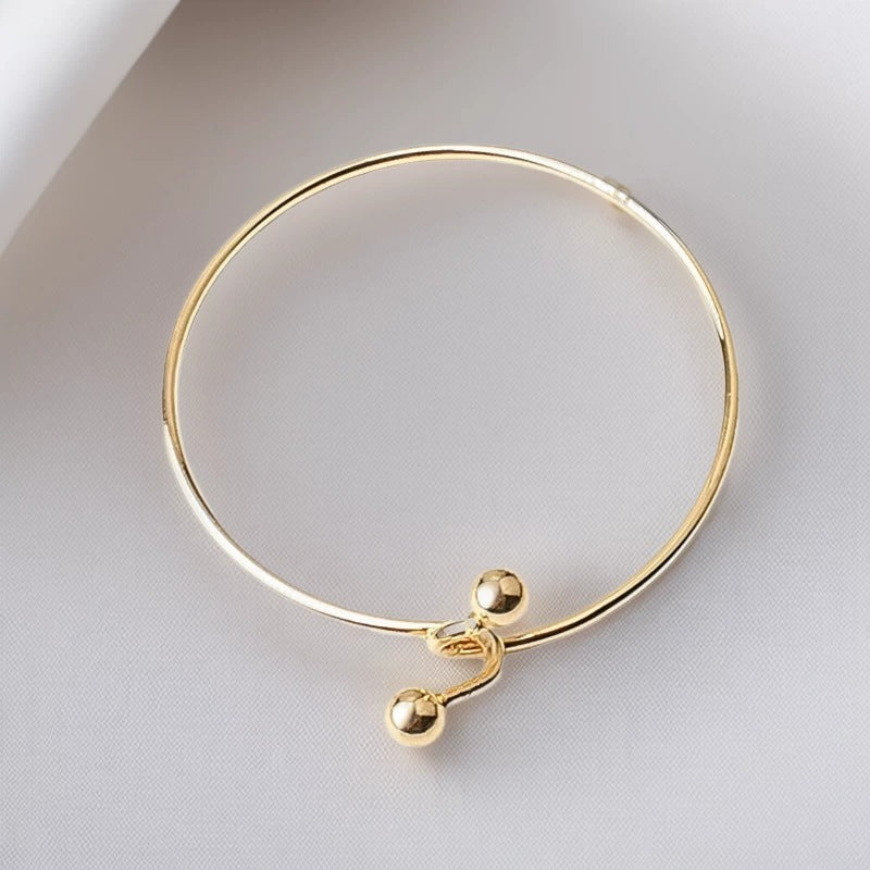 Style Temperament Wild Double Bead Buckle Personality Bracelets