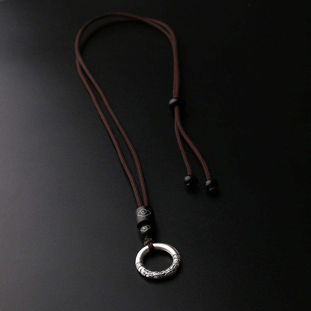 Style Auspicious Cloud Peace Buckle Circle Personality Sweater Necklaces
