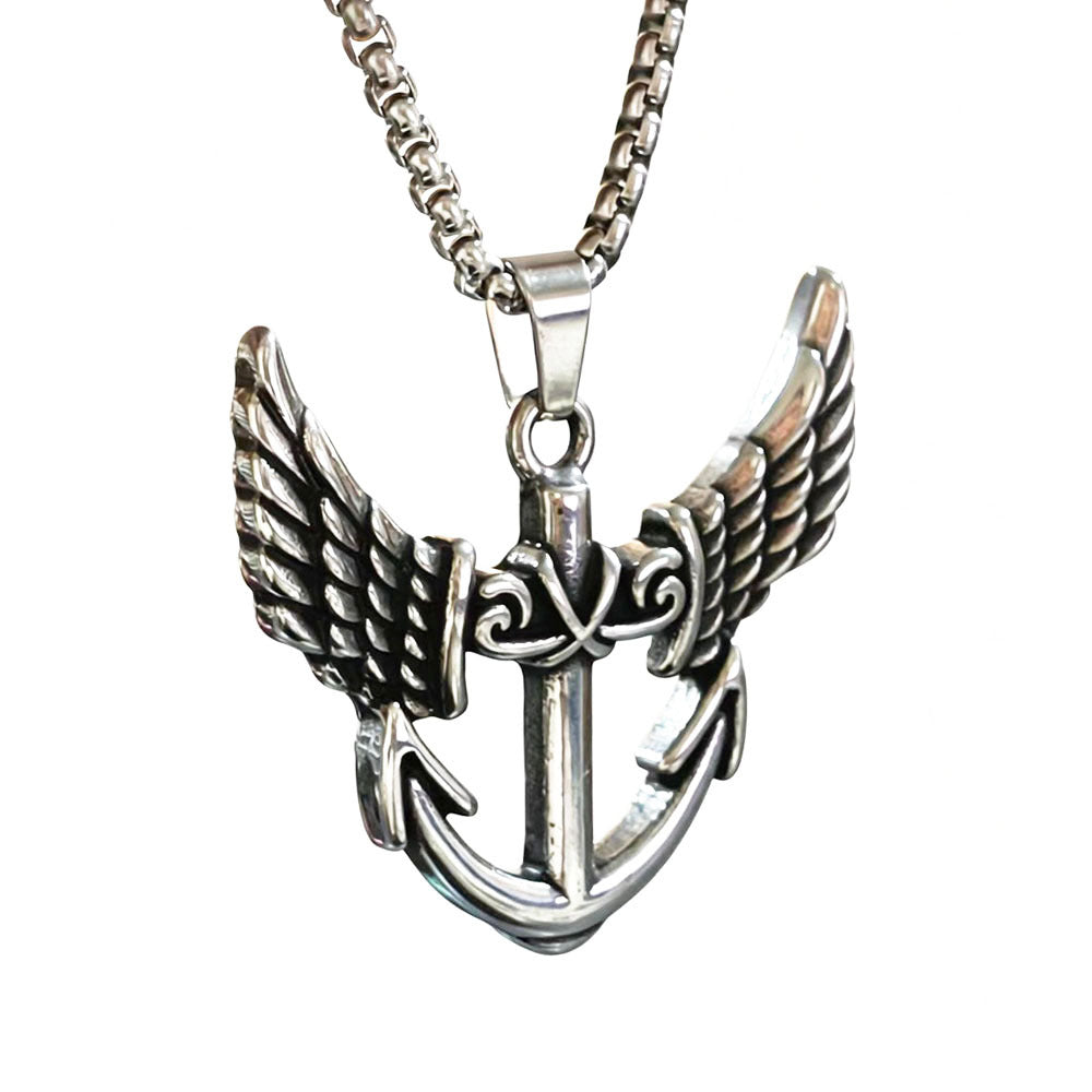 Men's Stainless Steel Wings U-shaped Hip Hop Pendant