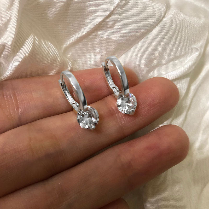 Women's Sterling Sier Delicate Trendy Simple Fashion Personality Cold Stud Earrings