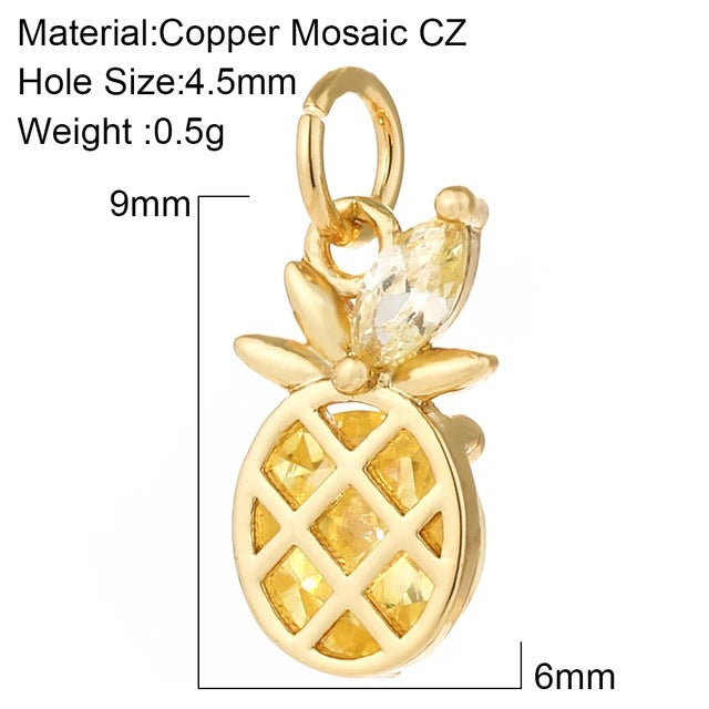 Cherry Bee Copper Animal Plant Golden Pendant