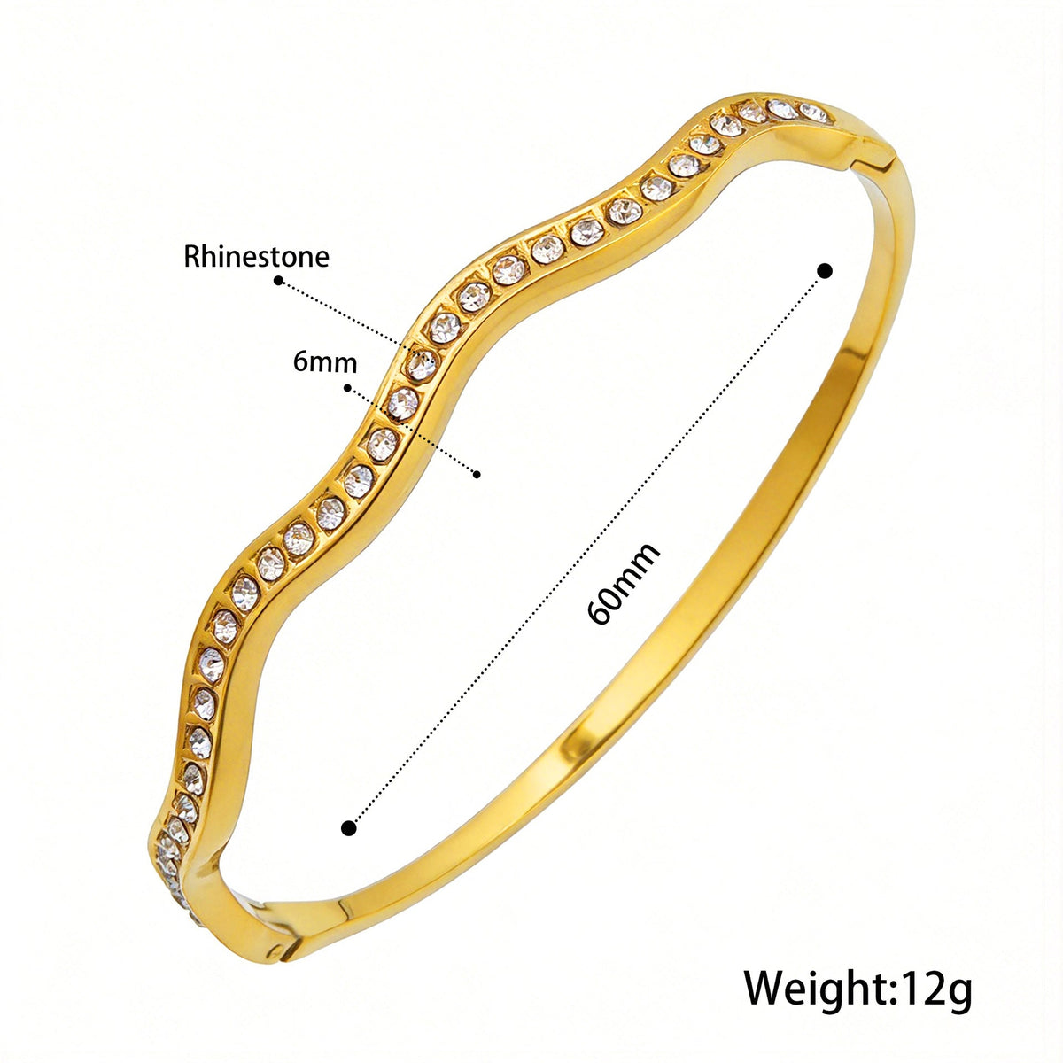 Open Stainless Steel Hydraulic Light Luxury High-grade Exaggerated Design Sense Bracelets