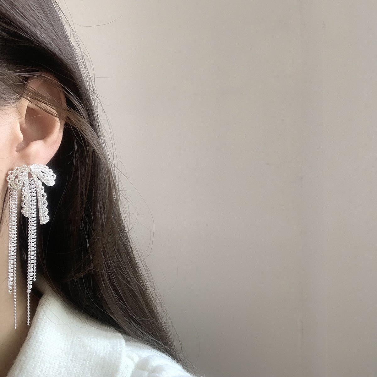 Tassel Two-way High Sense Sweet Grace Cool Style Light Stud Earrings