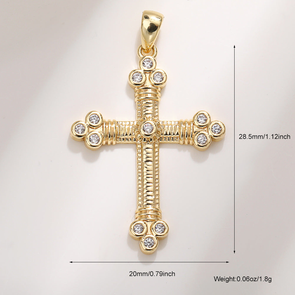 Retaining Micro Inlaid Zircon Clavicle Chain Pendants