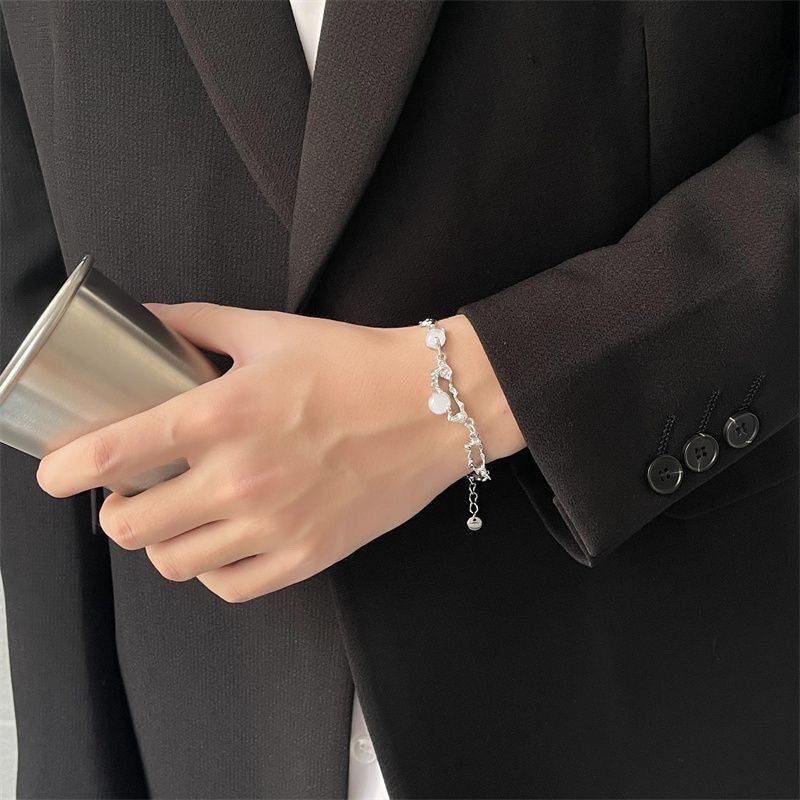 Moonlight Forest High Sense Moonstone Female Cold Wind Design Bracelet