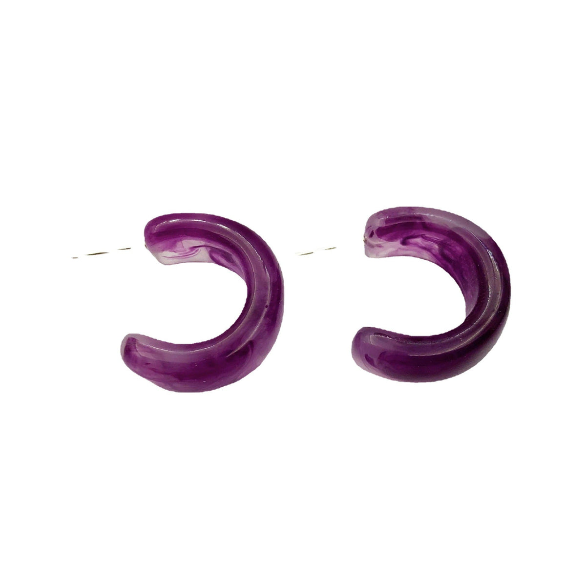 Purple Retro Personalized Style Acrylic Minimalist Stud Earrings