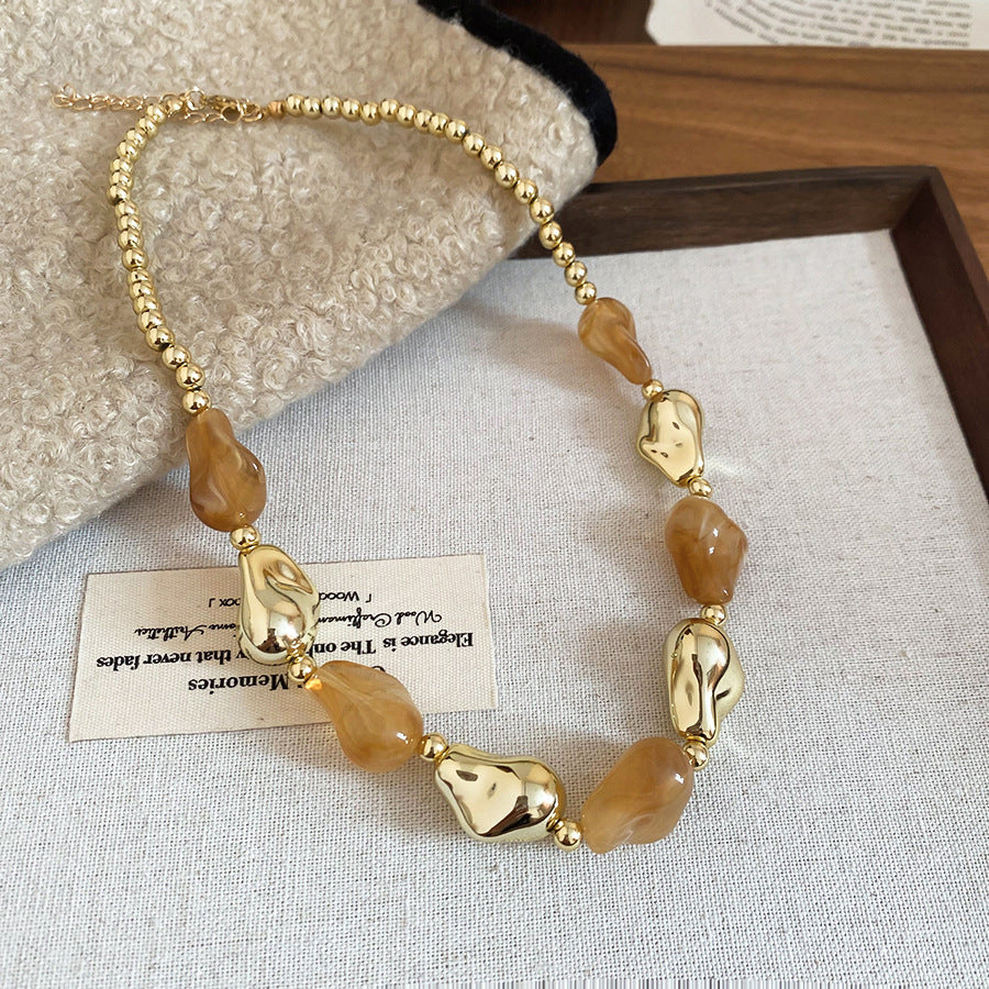 Acrylic Beaded Love Fashion Trend Clavicle Chain Vacation Jewelry Set