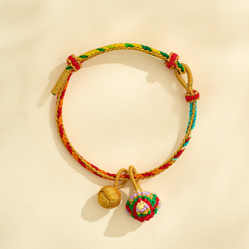Dragon Boat Festival Colorful Rope Carrying Strap Handmade Braided Adult Bracelet