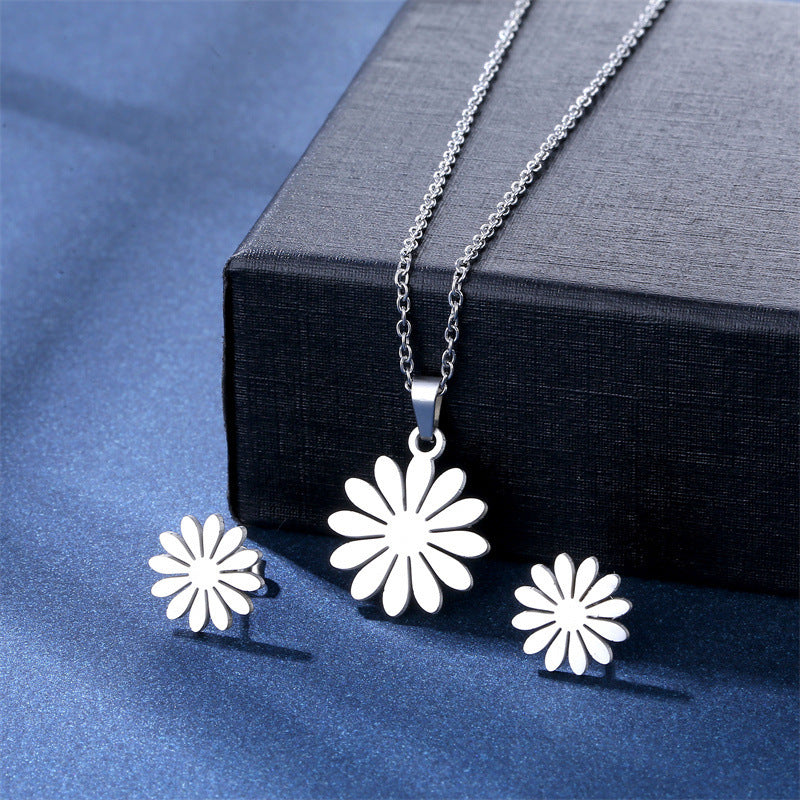 Women's Stainless Steel Suite Fashion Geometry Pattern Animal Love Jewelry Set