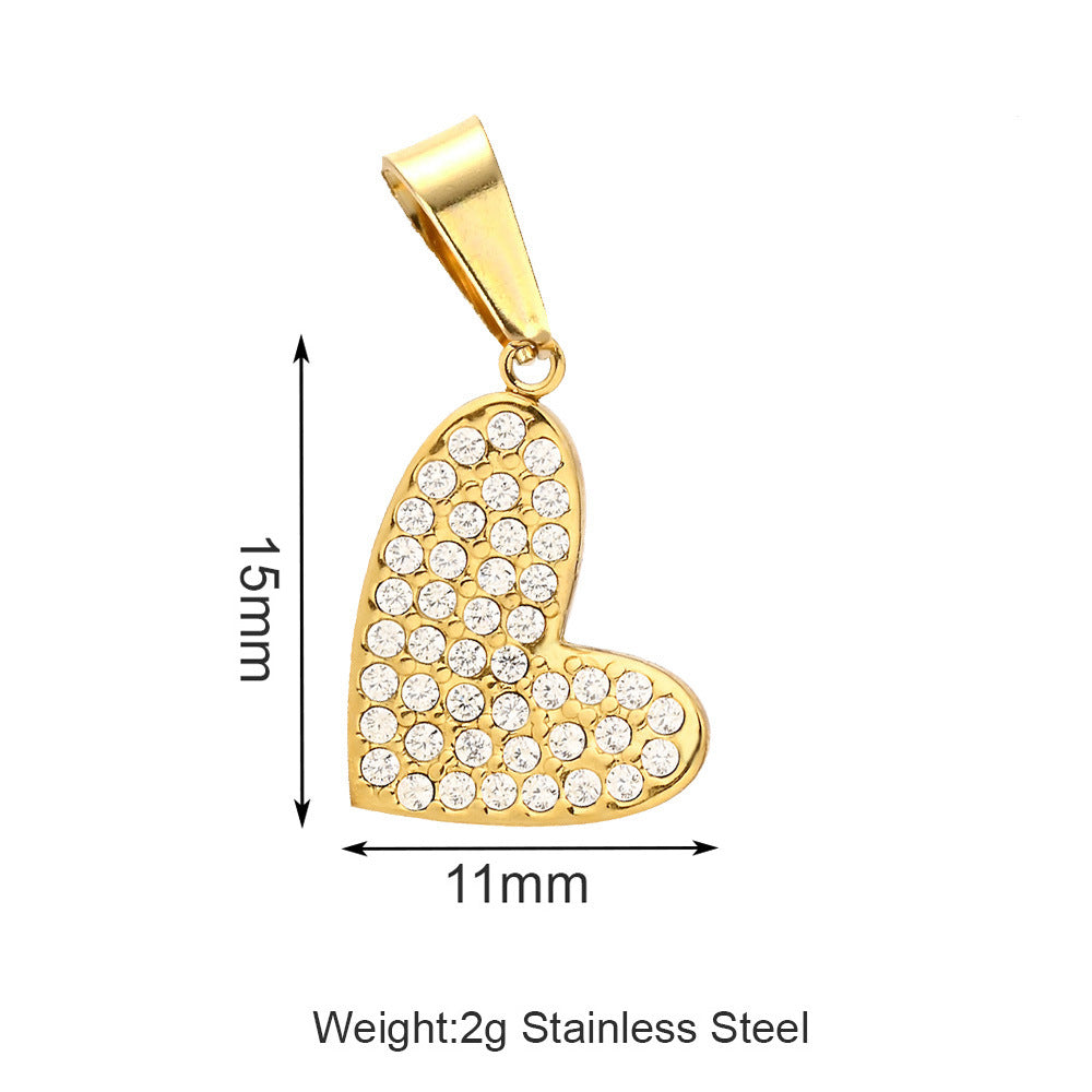 Vacuum Plating White Zirconium Four-leaf Clover Purse More Than Asterism Pendant