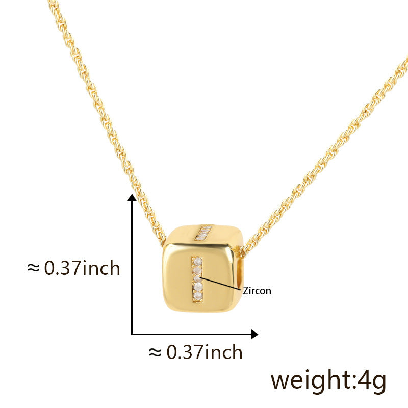Clavicle Chain Three-dimensional English Letter Does Not Pendants