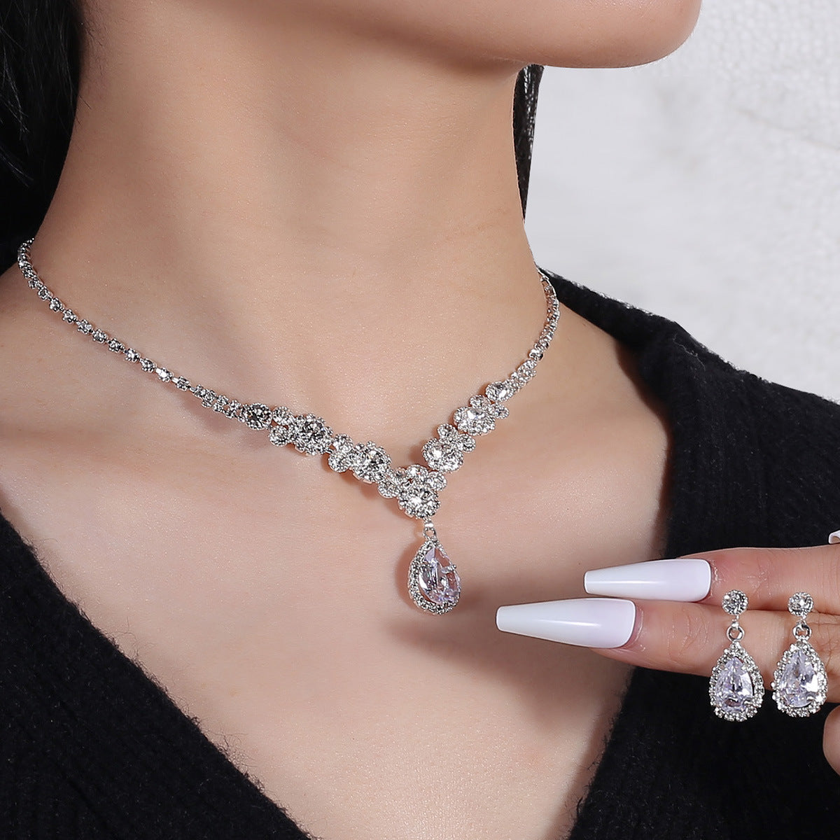 Exaggerated Personalized Elegant Two-piece Fashion Wedding Necklaces