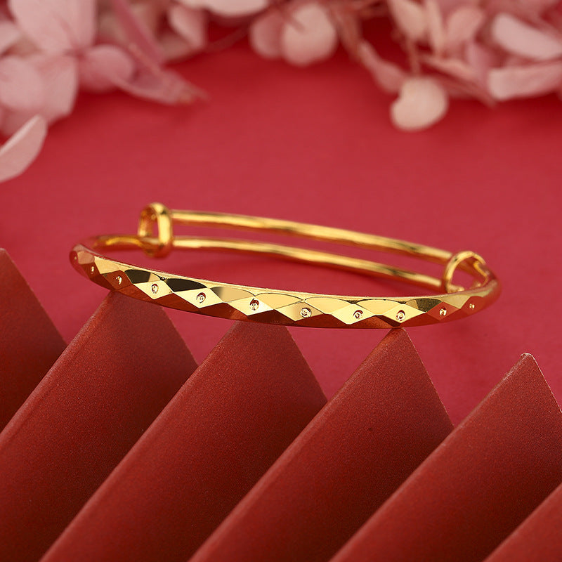 Women's Angel Glossy Round Stem Boutique Thickened Free Gift Bracelet