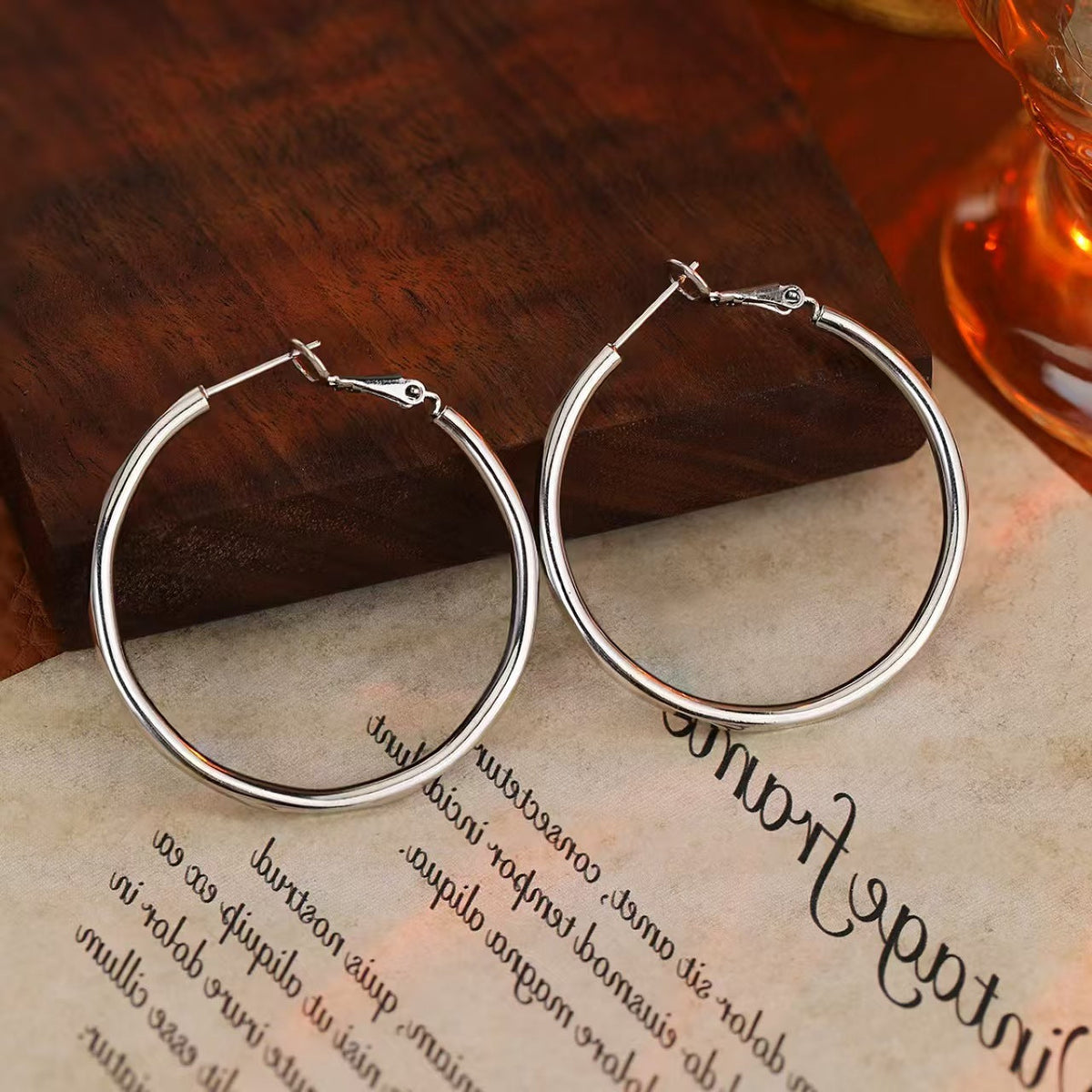 Women's Of Sier Big Hoop Light Luxury High-grade Ear Earrings