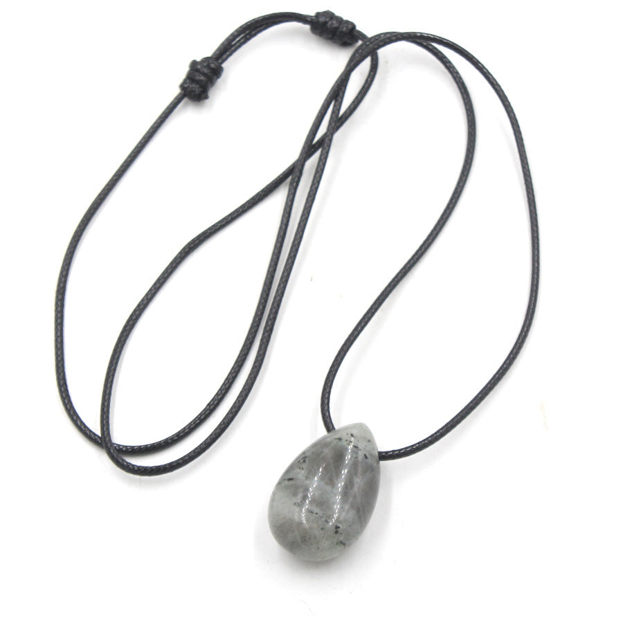 Water Drop Crystal Horizontal Hole Simple Fashion Pendant