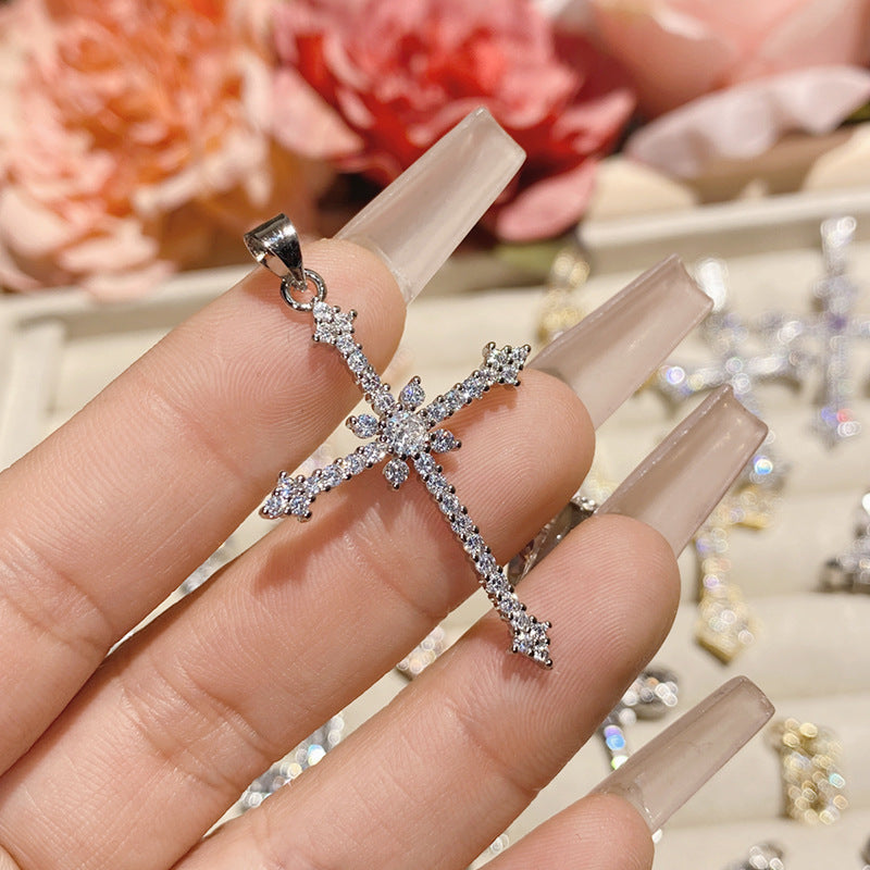 Full Diamond Cross Hip Hop Real Necklaces