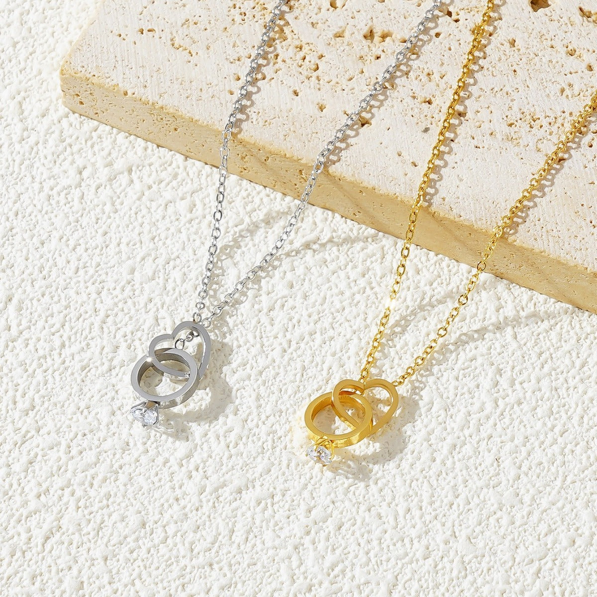 Diamond Simple Style Furnace Real Gold Titanium Steel Female Clavicle Necklace