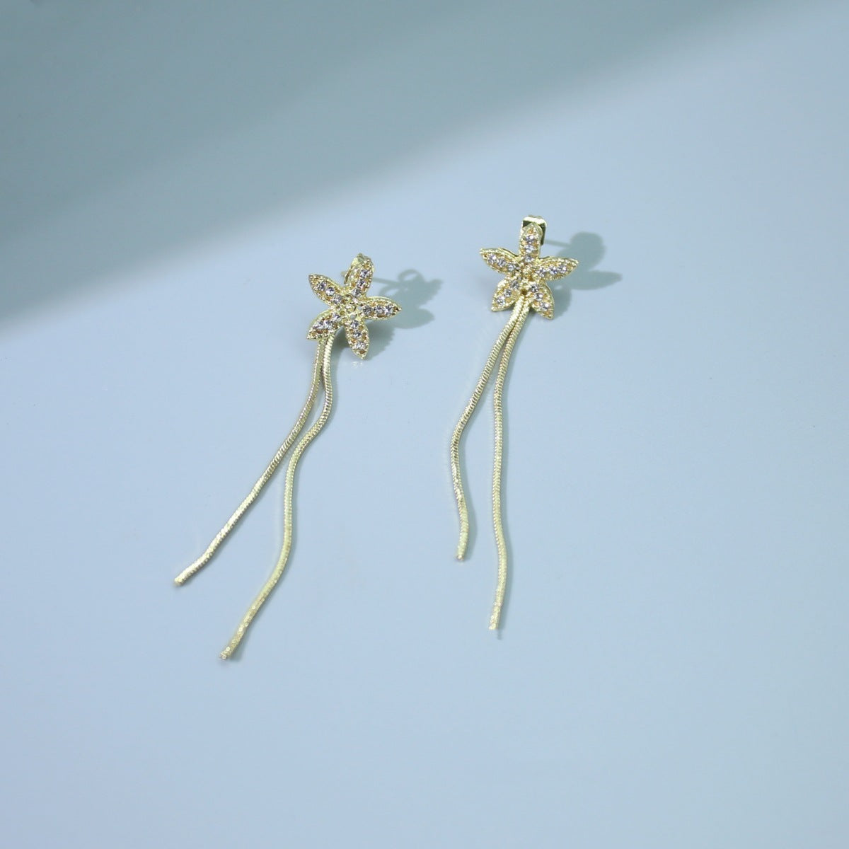 Women's Affordable Luxury Fashion Tassel Long Eight Awn Rings