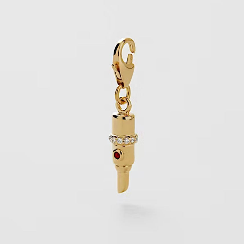 Stainless Steel Golden Animal Physical Long Geometric Accessory Color Pendant