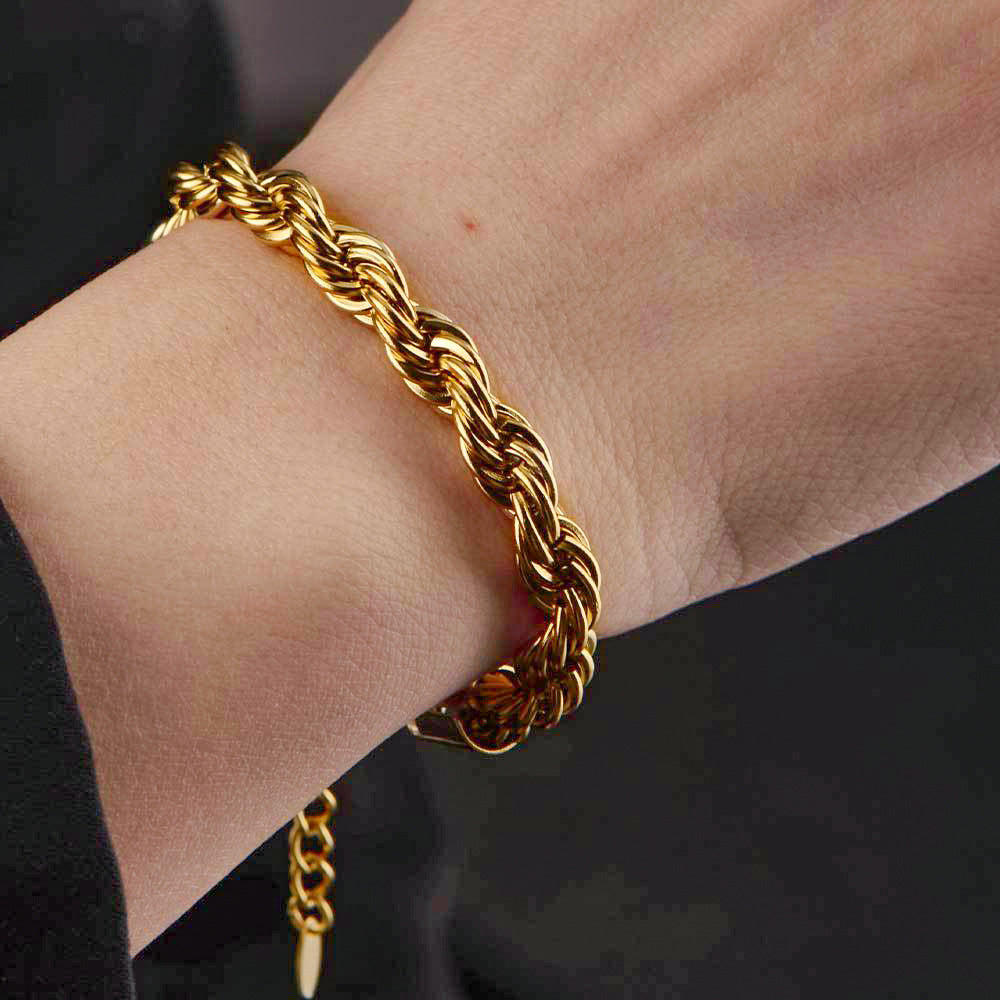 Men's Stainless Steel Hemp Flowers Chain Hip Hop Neutral Titanium Necklace