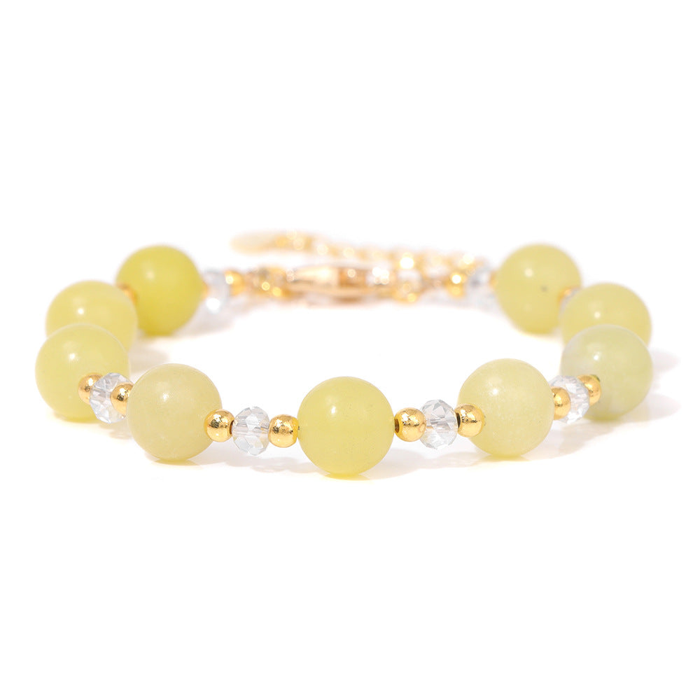 Women's Natural Stone Beads Simple Lobster Buckle Bracelet