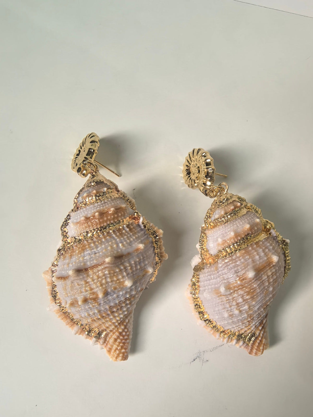 Ocean Style Natural Shell Conch Long Earrings
