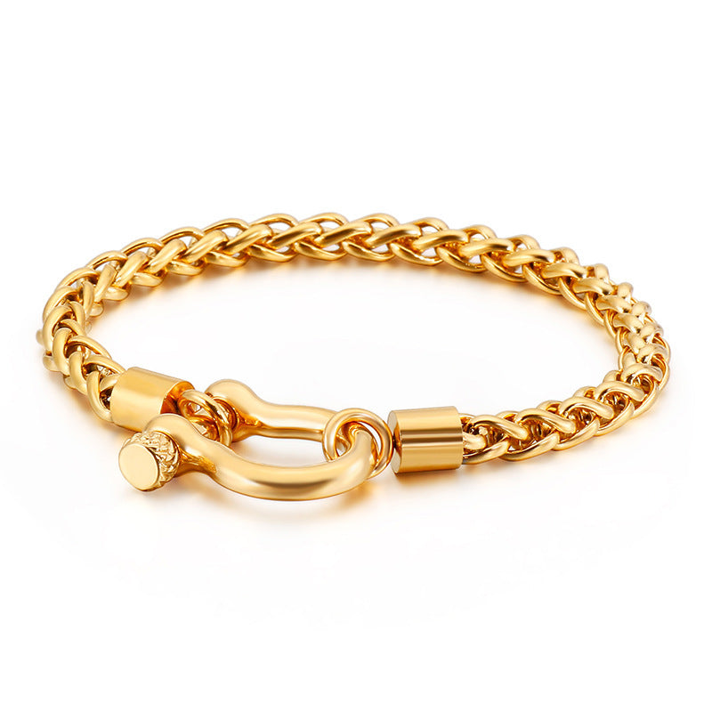 Women's Trendy Vachette Clasp Keel Chain Stainless Necklaces