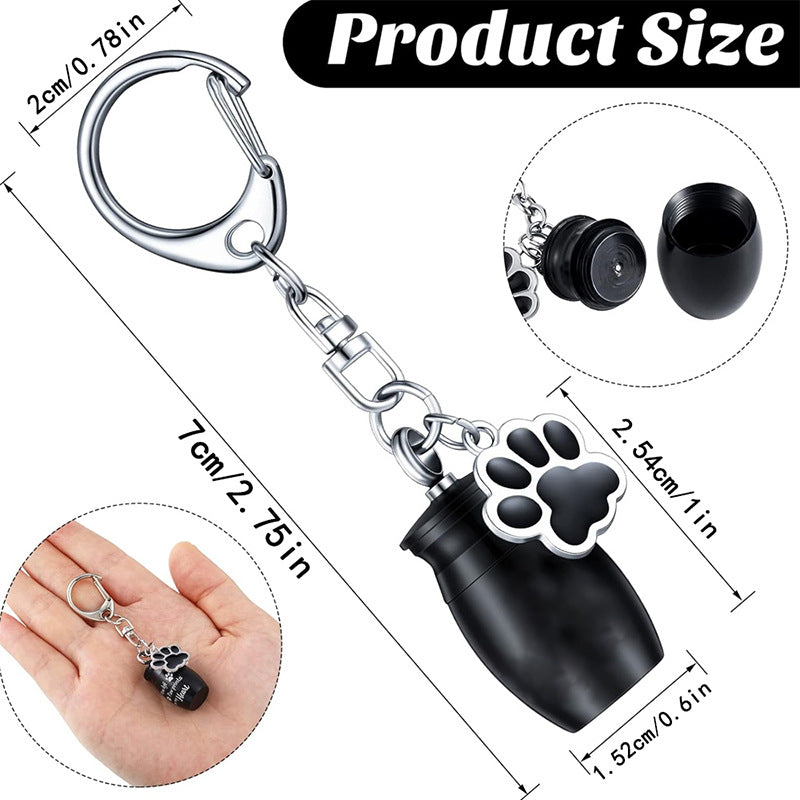 Commemorative Pet Urn Key Simple Small Jar Pendants