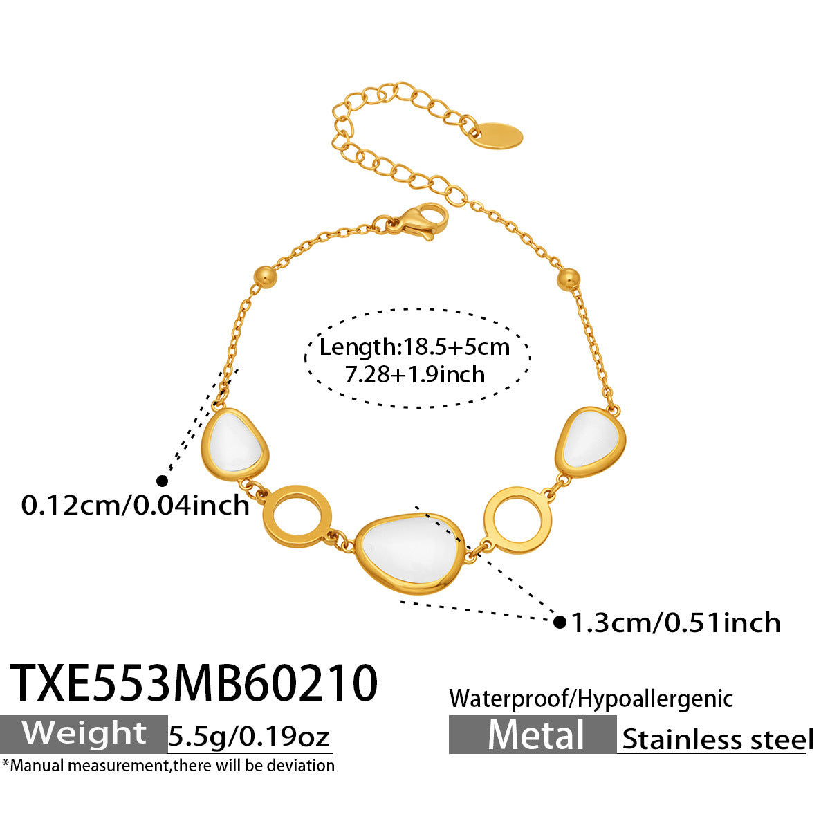Li Light Luxury Oval Opal Stainless Steel Jewelry Set
