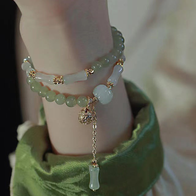 Women's Jade Bamboo Chinese Retro High-grade Pumpkin Bracelets