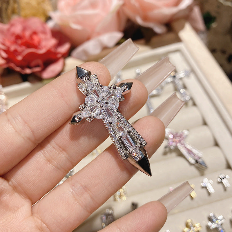 Full Diamond Cross Hip Hop Real Necklaces