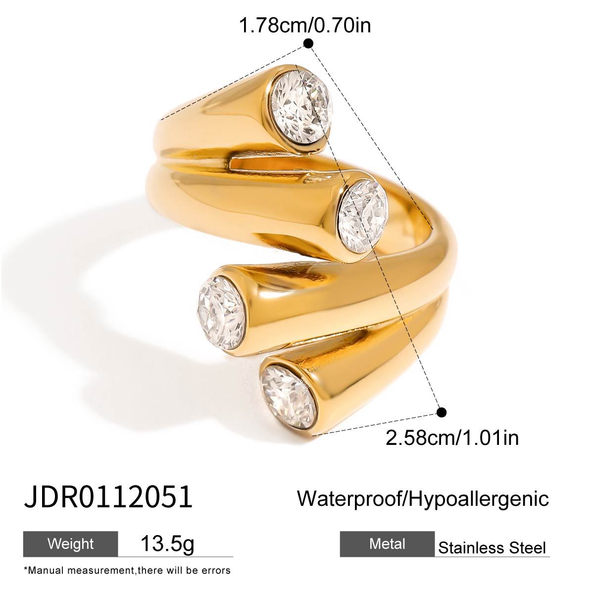 Titanium Steel Zircon Niche High-grade Imitation Diamond Can't Stop Color Rings