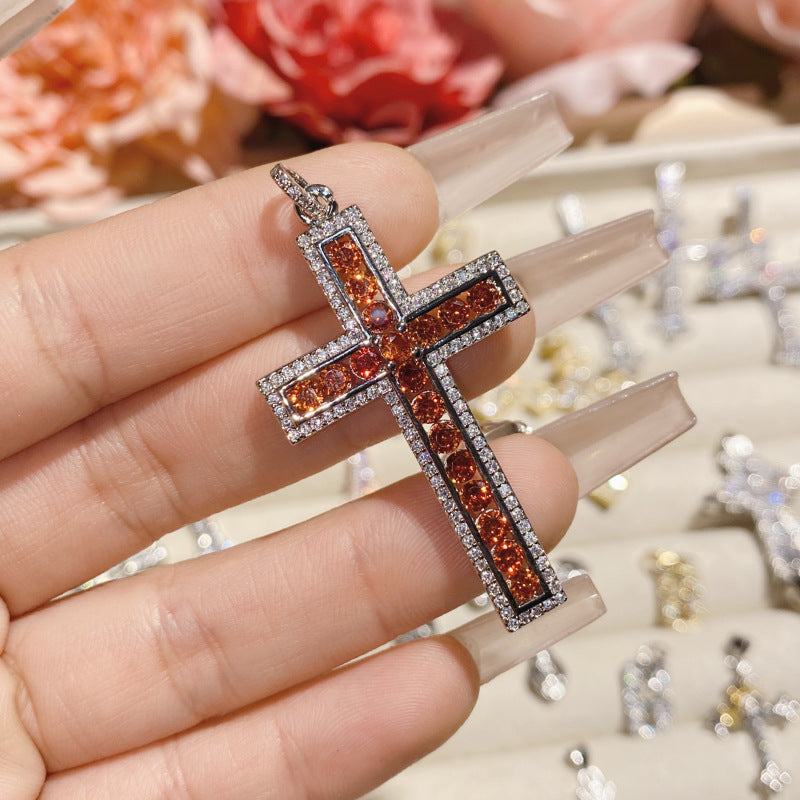 Full Diamond Cross Hip Hop Real Necklaces