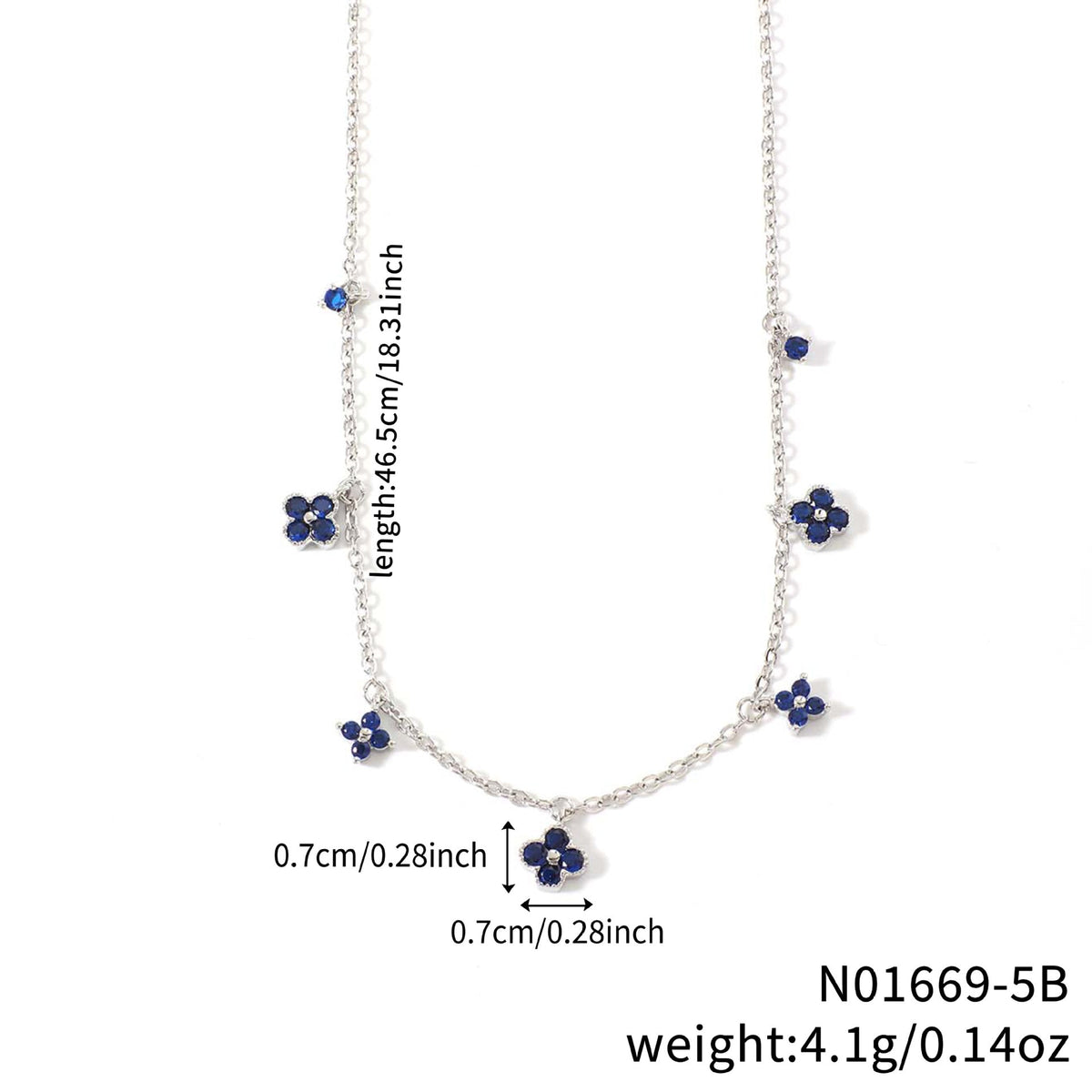 Flower-shaped Clavicle Chain Fashion Inlaid Zirconium Design Birthday Pendant