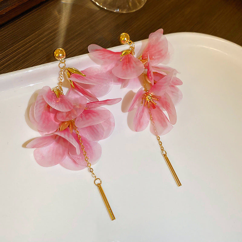 Style Flower Female Design High-grade Ear Giant Rings