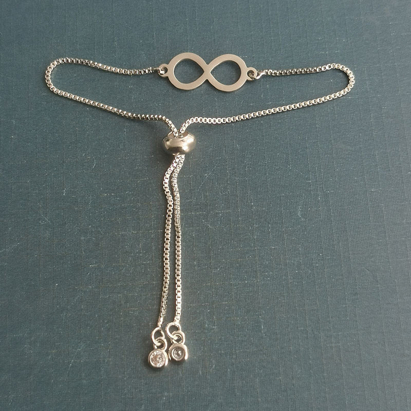 Mirror Stainless Steel Infinite Double Connector Pendant