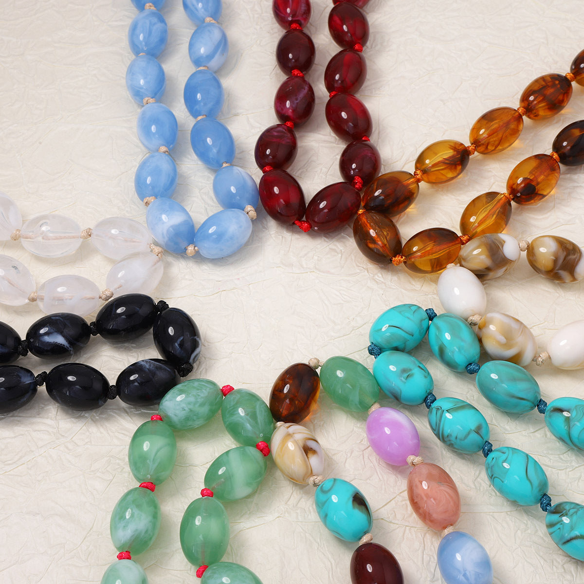 Women's Personalized Trendy High Profile Fashion Casual Optional Beaded Knotted Necklace