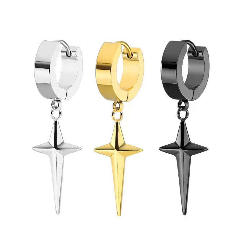 Men's Mango Cross Tassel Trendy Cool Style Black White Gold Rings