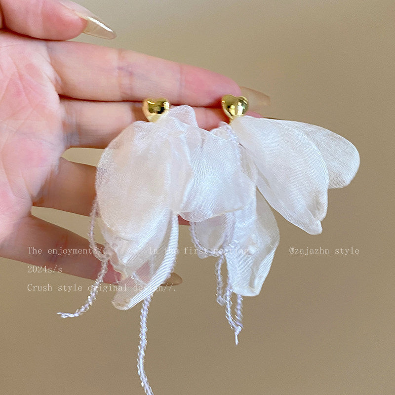 Style Flower Female Design High-grade Ear Giant Rings