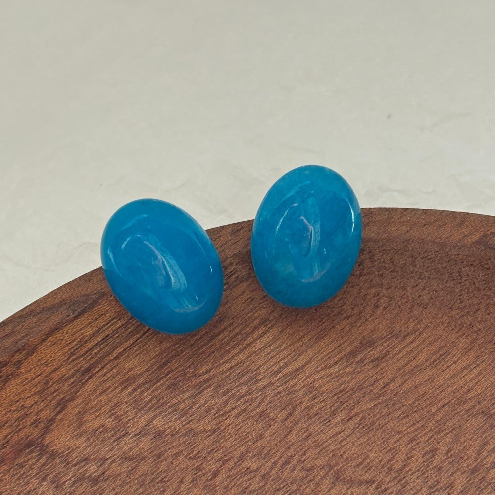 Women's Simple Dopamine Color Matching Candy Steamed Bread Beads Natural Rings