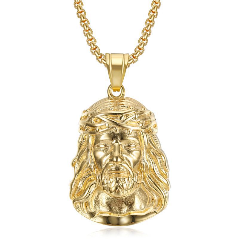 Ear Titanium Steel Vacuum Gold Plating Pendant