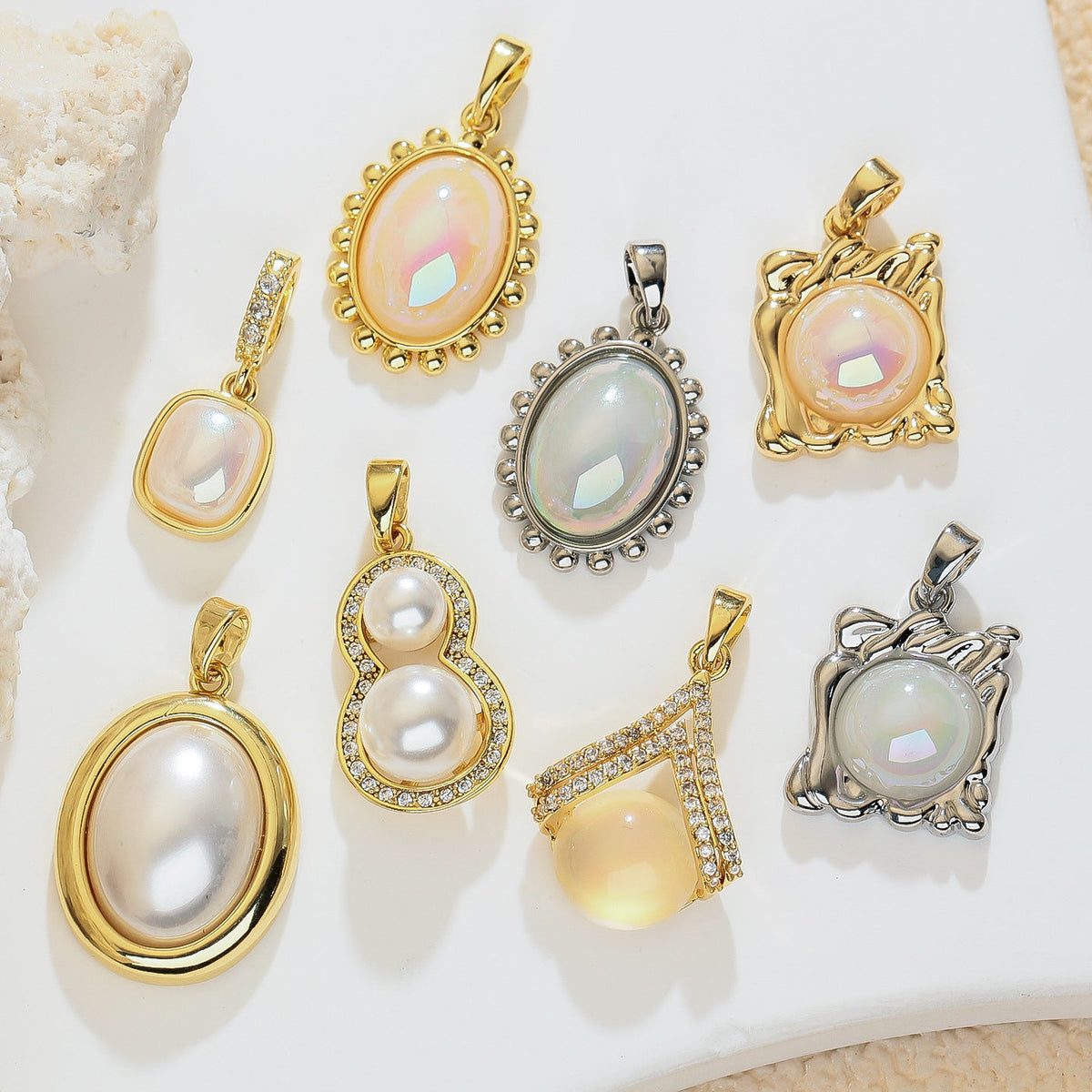 Gold-plated Retro Simple Oval Magic Single Jewelry Accessories