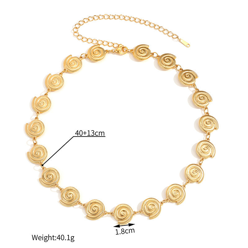 Female Stainless Steel Ocean Wind Affordable Luxury Fashion Jewelry Set