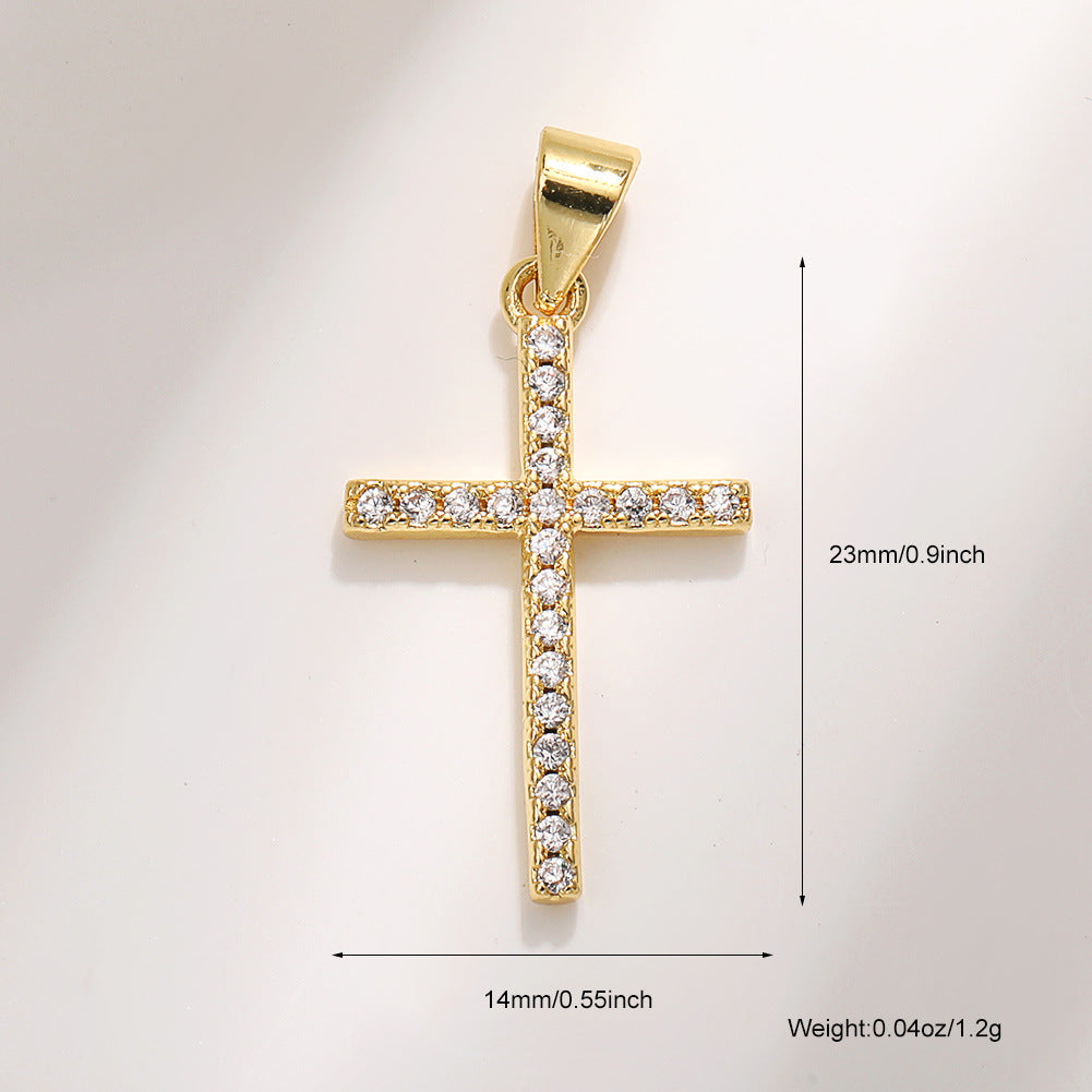 Retaining Micro Inlaid Zircon Clavicle Chain Pendants