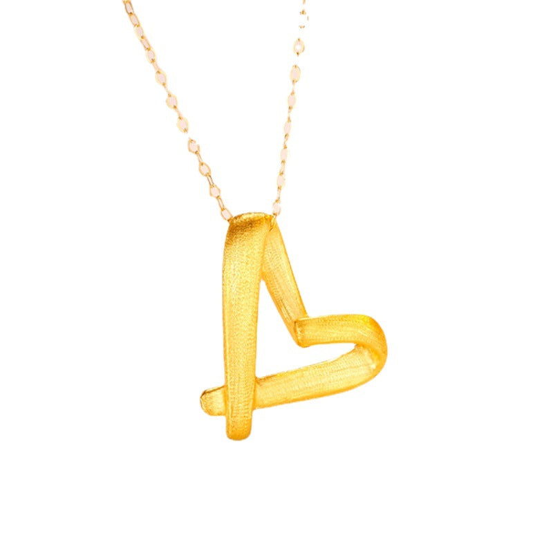 Women's Placer Gold Love Brass Gold-plated Fashion Valentine's Day For Necklaces